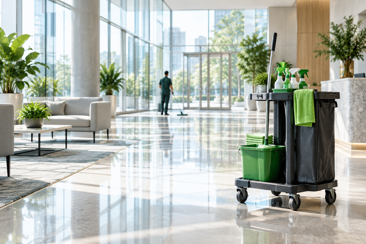 Professional eco-friendly commercial cleaning service